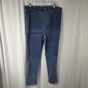 CHIC Jeans Womens 26W Blue Medium Wash High Rise Relaxed Tapered Plus Stretch